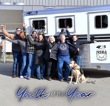 Fundraiser for NSBA Youth of the Year award recognition awards new horse trailer to Army Veteran
